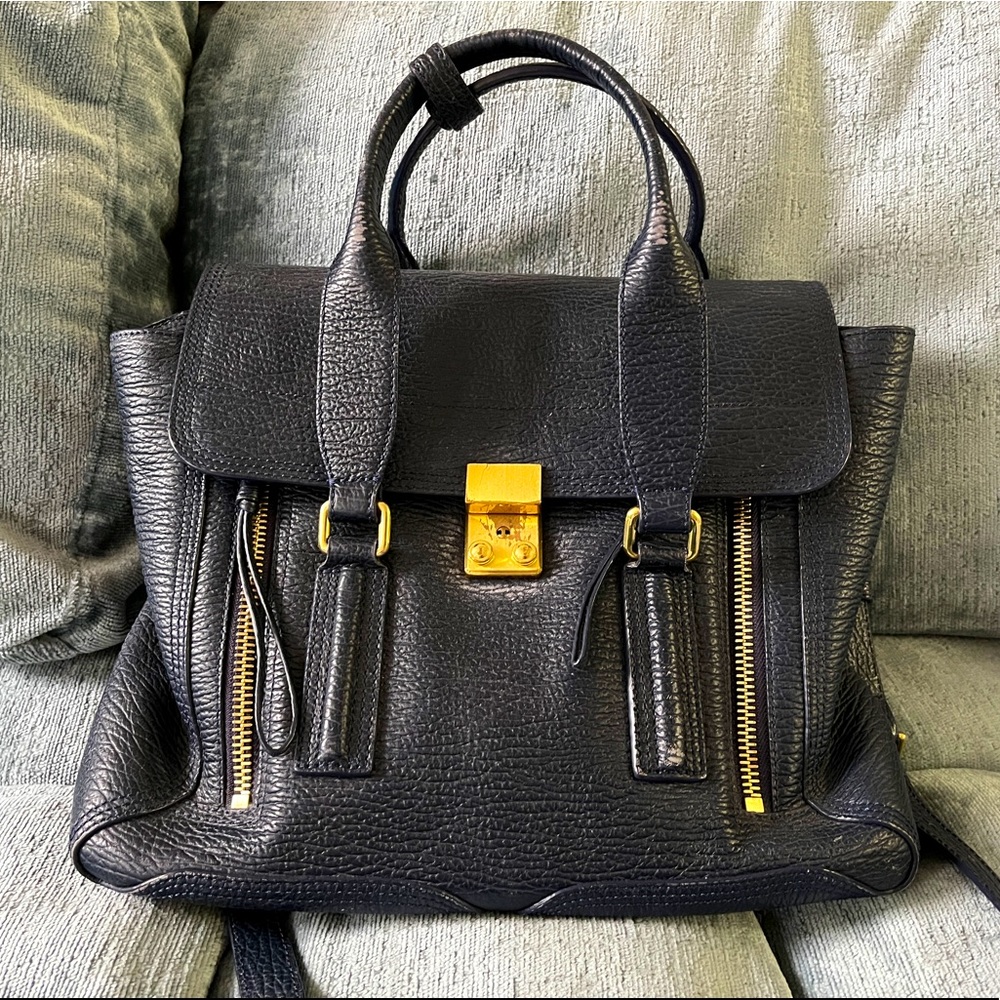 Pashli Medium Satchel in Navy